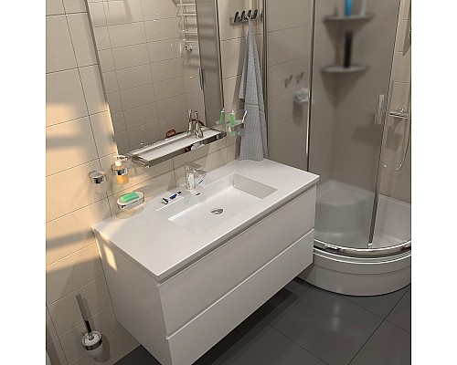 Стеклянная полка Altasan Лотос ЛТ70Х Хром