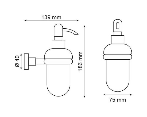 Дозатор жидкого мыла Webert Rimini RI500201010 Золото