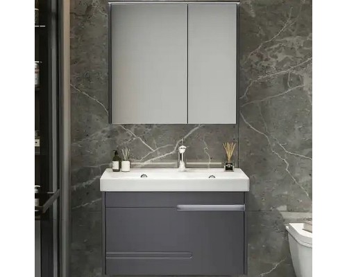 Комплект мебели для ванной Ceruttispa Oglio 70 10029 подвесной Темно-серый