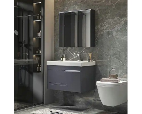 Комплект мебели для ванной Ceruttispa Oglio 70 10029 подвесной Темно-серый