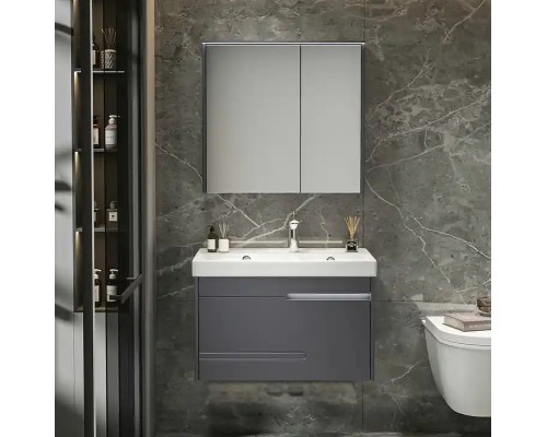 Комплект мебели для ванной Ceruttispa Oglio 70 10029 подвесной Темно-серый