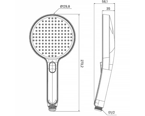Ручной душ Iddis Esper 3F Хром
