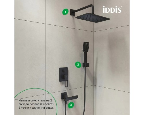 Излив для смесителя Iddis Slide SLIBL0Si63 Черный матовый