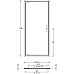 Душевая дверь Kerama Marazzi Vetro 90 VE.90.PD.BLK.M профиль Черный матовый стекло прозрачное