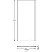 Душевая стенка Kerama Marazzi Vetro 90 VE.90.FP.CR профиль Хром стекло прозрачное