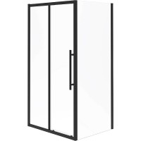 Душевой уголок Esbano Flex 120x80 профиль Черный стекло прозрачное