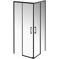 Душевой уголок Kerama Marazzi Vetro 90x90 VE.90.SSD.BLK.M профиль Черный матовый стекло прозрачное