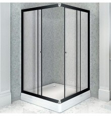 Душевой уголок Radomir Дрим 100x90 L профиль Черный стекло прозрачное