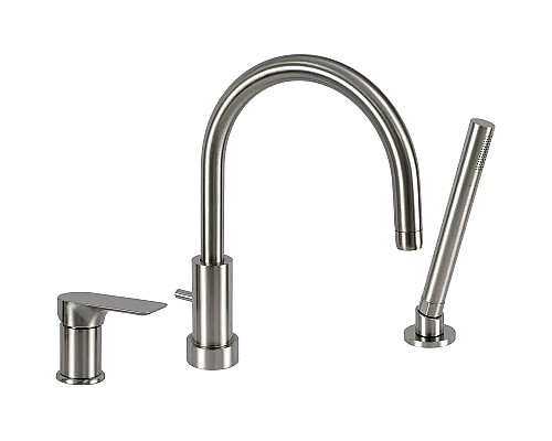 Смеситель на борт ванны Remer Infinity I07XV Сталь