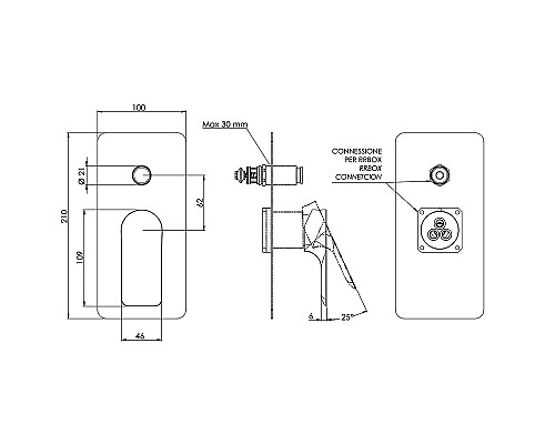 Смеситель для душа Remer Infinity I09KBXV Сталь