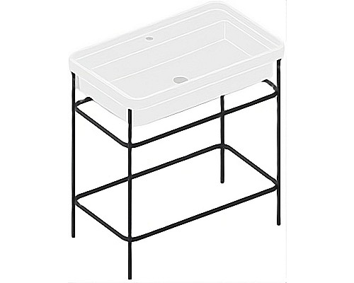 Консоль под раковину Artceram Fuori Scala 80 ACA057 17 Черная матовая