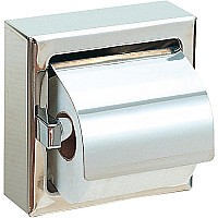 Держатель туалетной бумаги Nofer 05007.S с крышкой Сатин