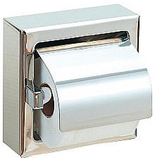 Держатель туалетной бумаги Nofer 05007.S с крышкой Сатин