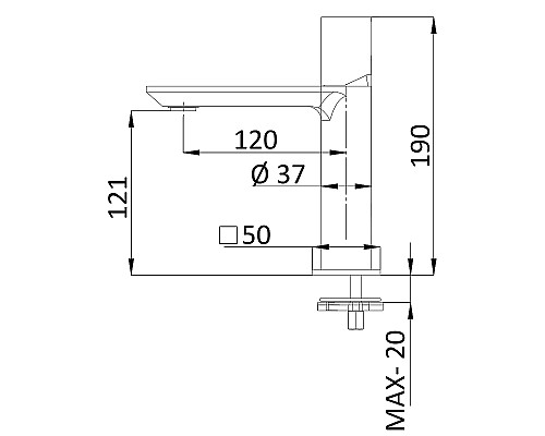 Смеситель для раковины Remer Edge EG710BO Белый матовый