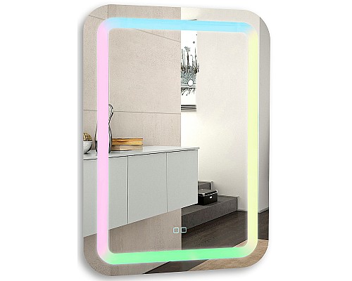 Зеркало Silver Mirrors Malta-RGB 55 LED-00002511 с подсветкой с сенсорным выключателем и диммером Зеркало Silver Mirrors Malta-RGB 55 LED-00002511 с подсветкой с сенсорным выключателем и диммером