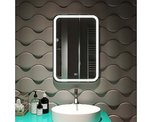 Зеркало Silver Mirrors Malta-RGB 55 LED-00002511 с подсветкой с сенсорным выключателем и диммером Зеркало Silver Mirrors Malta-RGB 55 LED-00002511 с подсветкой с сенсорным выключателем и диммером
