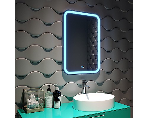 Зеркало Silver Mirrors Malta-RGB 55 LED-00002511 с подсветкой с сенсорным выключателем и диммером Зеркало Silver Mirrors Malta-RGB 55 LED-00002511 с подсветкой с сенсорным выключателем и диммером