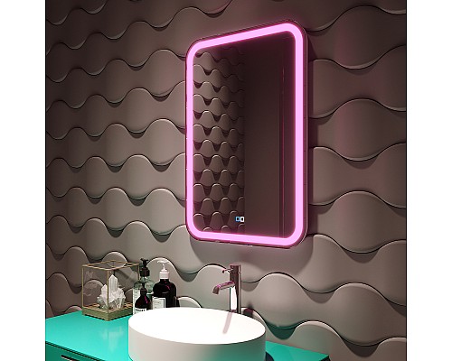 Зеркало Silver Mirrors Malta-RGB 55 LED-00002511 с подсветкой с сенсорным выключателем и диммером Зеркало Silver Mirrors Malta-RGB 55 LED-00002511 с подсветкой с сенсорным выключателем и диммером