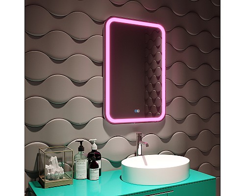 Зеркало Silver Mirrors Malta-RGB 55 LED-00002511 с подсветкой с сенсорным выключателем и диммером Зеркало Silver Mirrors Malta-RGB 55 LED-00002511 с подсветкой с сенсорным выключателем и диммером