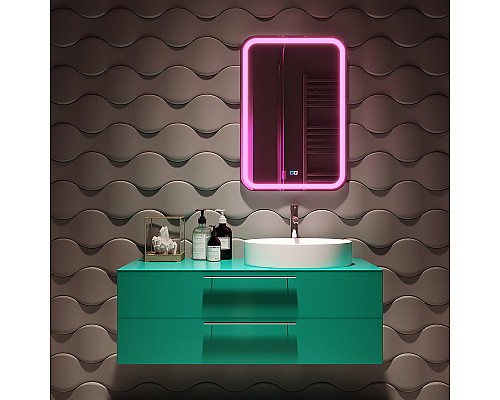 Зеркало Silver Mirrors Malta-RGB 55 LED-00002511 с подсветкой с сенсорным выключателем и диммером Зеркало Silver Mirrors Malta-RGB 55 LED-00002511 с подсветкой с сенсорным выключателем и диммером