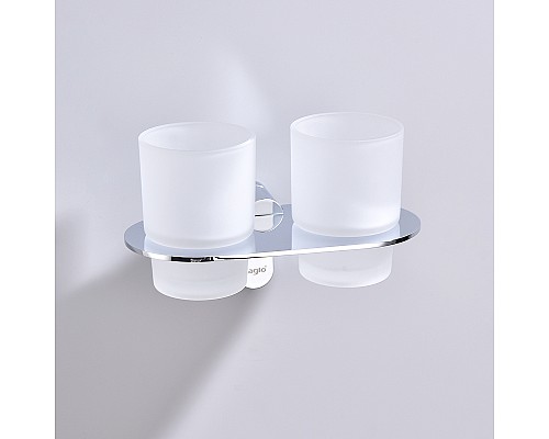 Стакан для зубных щеток Raglo R300.08 двойной Хром