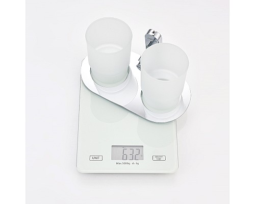 Стакан для зубных щеток Raglo R300.08 двойной Хром