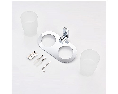 Стакан для зубных щеток Raglo R300.08 двойной Хром