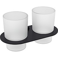 Стакан для зубных щеток Raglo R300.08.06 двойной Черный матовый