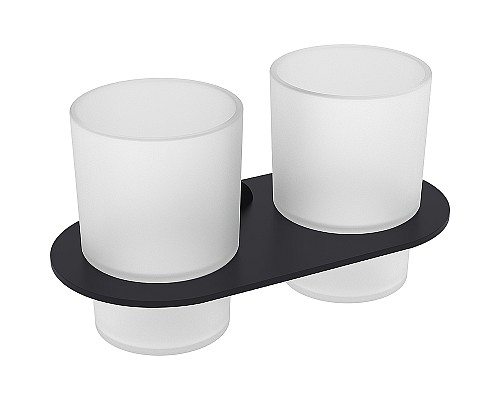 Стакан для зубных щеток Raglo R300.08.06 двойной Черный матовый