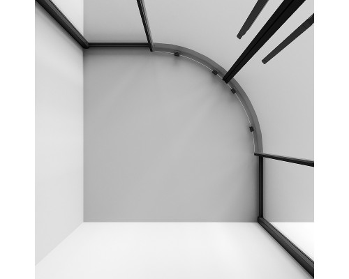 Душевой уголок Niagara Nova 100х100 NG-6827-34BLACK профиль Черный матовый стекло прозрачное