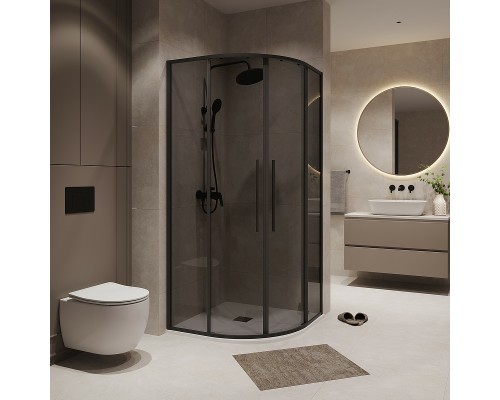 Душевой уголок Niagara Nova 90х90 NG-2826-34BLACK профиль Черный матовый стекло тонированное
