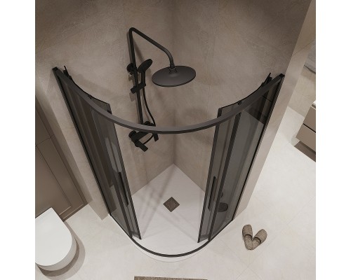 Душевой уголок Niagara Nova 90х90 NG-2826-34BLACK профиль Черный матовый стекло тонированное