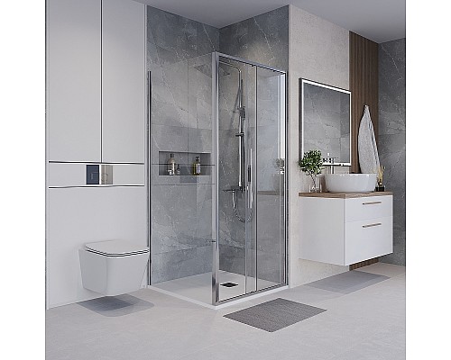 Душевой уголок Niagara Nova 90х90 NG-64-9A-A90-34 профиль Хром стекло прозрачное