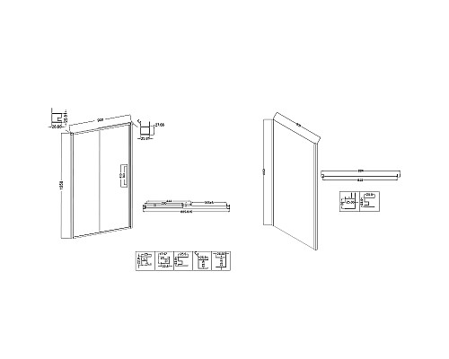 Душевой уголок Niagara Nova 90х90 NG-64-9A-A90-34 профиль Хром стекло прозрачное