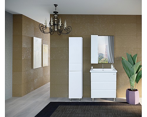 Зеркало со шкафом Bellezza Асти 60 L 4616309022016 Белое