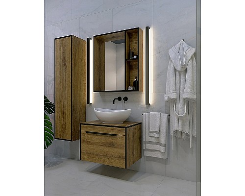 Тумба под раковину Bellezza Бруно 70 4632211090493 подвесная Табакко