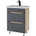Тумба под раковину Bellezza Слим 60 4636509110429 Серый Натуральный дуб