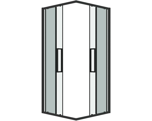 Душевой уголок Grossman Cosmo 90х90 300.K33.02.9090.21.00 профиль Черный матовый стекло прозрачное