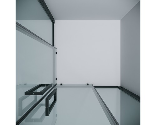 Душевой уголок Grossman Cosmo 90х90 300.K33.02.9090.21.00 профиль Черный матовый стекло прозрачное