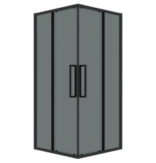 Душевой уголок Grossman Cosmo 100х100 300.K33.02.1010.21.10 профиль Черный матовый стекло тонированное