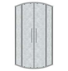 Душевой уголок Grossman Cosmo 100х100 301.K33.02.1010.10.02 профиль Хром стекло шиншилла