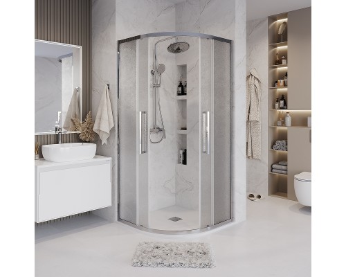 Душевой уголок Grossman Cosmo 100х100 301.K33.02.1010.10.02 профиль Хром стекло шиншилла