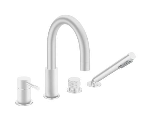 Смеситель на борт ванны Boheme Uno 460-MW Белый матовый