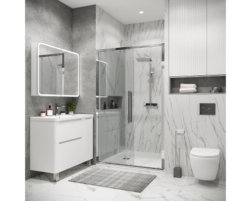 Душевая дверь Grossman Cosmo 100 100.K33.02.100.10.00 профиль Хром стекло прозрачное