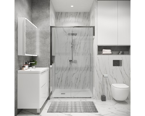 Душевая дверь Grossman Cosmo 100 100.K33.02.100.10.00 профиль Хром стекло прозрачное