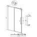 Душевая дверь Grossman Cosmo 140 100.K33.02.140.42.00 профиль Графит сатин стекло прозрачное