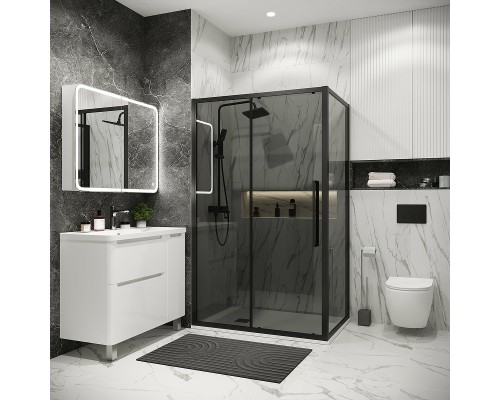 Душевая стенка Grossman Cosmo 80 200.K33.02.80.21.10 профиль Черный матовый стекло тонированное