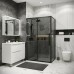 Душевая стенка Grossman Cosmo 80 200.K33.02.80.21.10 профиль Черный матовый стекло тонированное