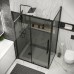 Душевая стенка Grossman Cosmo 80 200.K33.02.80.21.10 профиль Черный матовый стекло тонированное