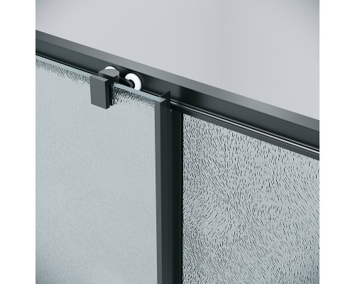 Душевая дверь Grossman Cosmo 120 100.K33.02.120.21.02 профиль Черный матовый стекло шиншилла
